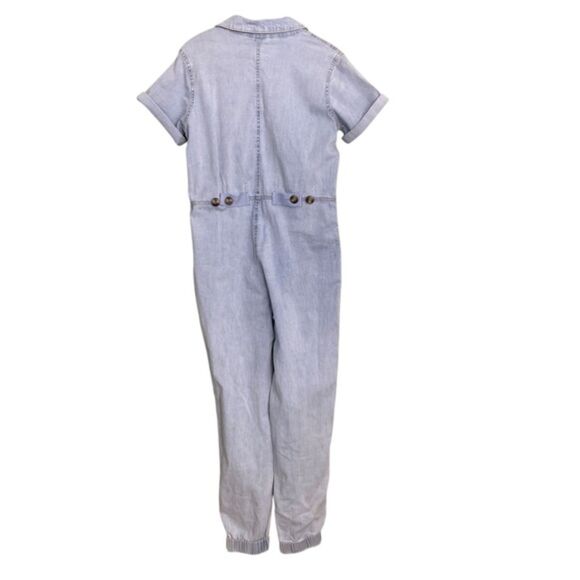 No Boundaries Jean Button Short Sleeve Jumpsuit XS - Picture 8 of 13